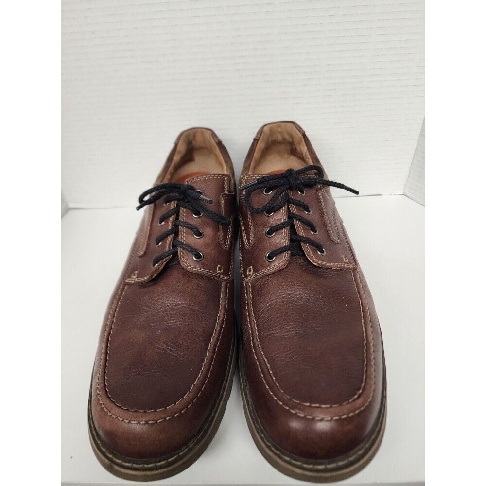 Unstructured by Clarks Derby Dress Shoes Brown Leather Mens 15 Really Nice Cond.
